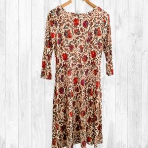 Peruvian Connection long Sleeve Soft floral Dress with pockets